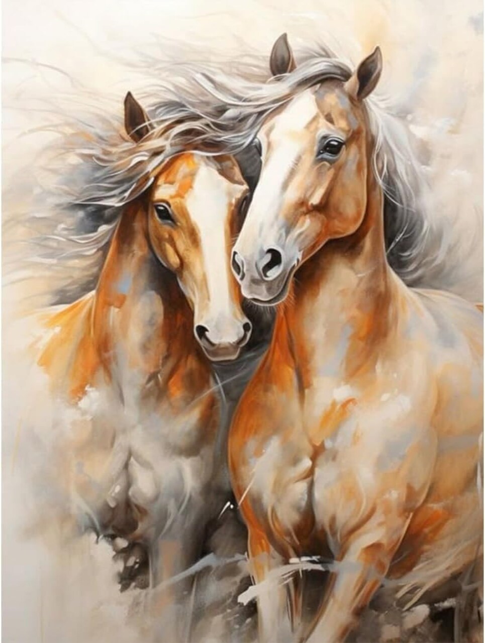 Diamond Painting Kits for Adults, Horse Round Full Drill Diamond Art Kits, 5D DIY Paint with Diamonds Crafts for Home Wall Decoration Gifts 12×16Inch
